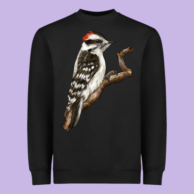 Downy Woodpecker Heavyweight Sweatshirt Designed By Lillyallendesigns
