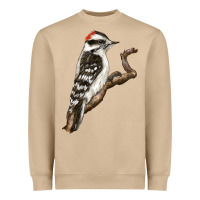 Mushroom Downy Woodpecker Heavyweight Sweatshirt - LillyAllenDesigns