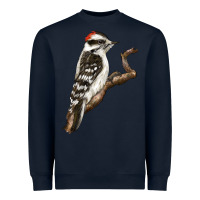 Navy Downy Woodpecker Heavyweight Sweatshirt - LillyAllenDesigns
