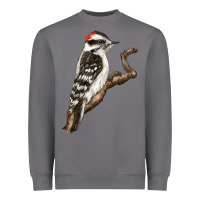 Storm Downy Woodpecker Heavyweight Sweatshirt - LillyAllenDesigns