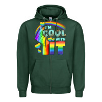 Sports Green Lgbtq İ'm Cool With İt Zipper Hoodie - BundleAndBundleShop
