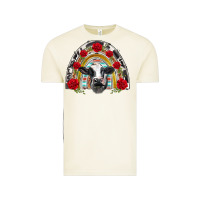 Vintage Arctic black and white baby cow floral rose rainbow Vintage Tee - BarkalooDesign