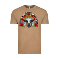 Vintage Coffee black and white baby cow floral rose rainbow Vintage Tee - BarkalooDesign