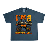 Midnight Navy i'm two this is how i roll monster truck birthday Urban Heavy Tee - Jasminsmagicworld