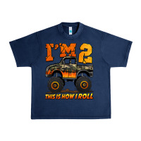 Navy i'm two this is how i roll monster truck birthday Urban Heavy Tee - Jasminsmagicworld