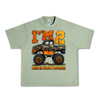 Oil Green i'm two this is how i roll monster truck birthday Urban Heavy Tee - Jasminsmagicworld
