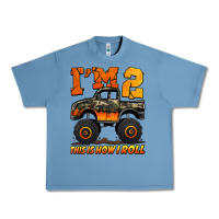 Pebble Blue i'm two this is how i roll monster truck birthday Urban Heavy Tee - Jasminsmagicworld