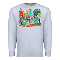 Heather Grey back to school Premium Sweatshirt - NancyCooperArtShop