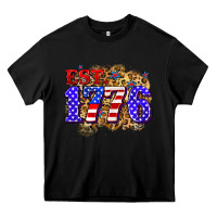 Black est. 1776 4th of july Heavy Core Tee - Zillion Design Studio