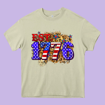Est. 1776 4th Of July Heavy Core Tee Designed By Zillion Design Studio