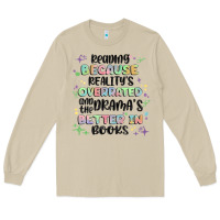 Mushroom reading because realitys overrated Long Sleeve Tee - MaliasSmallBusiness