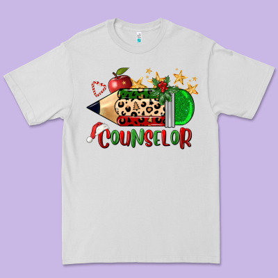 Christmas Counselor Pencil Premium Tee Designed By Fadigitalartstudio