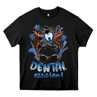 Black dental assistant messy bun Heavy Core Tee - BarkalooDesign