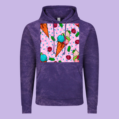 Ice Cream Seamless Pattern Vintage Hoodie Designed By Bundleandbundleshop