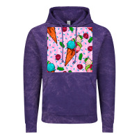 Cloud Purple ice cream seamless pattern Vintage Hoodie - BundleAndBundleShop