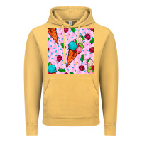 Vintage Mustard ice cream seamless pattern Vintage Hoodie - BundleAndBundleShop