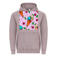 Vintage Zinc ice cream seamless pattern Vintage Hoodie - BundleAndBundleShop