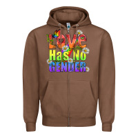 Chestnut Love Has No Gender Pride Lgbtq Zipper Hoodie - BundleAndBundleShop