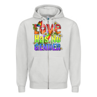 Dove Grey Love Has No Gender Pride Lgbtq Zipper Hoodie - BundleAndBundleShop