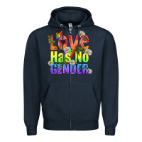 Navy Love Has No Gender Pride Lgbtq Zipper Hoodie - BundleAndBundleShop