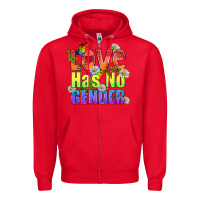 Red Love Has No Gender Pride Lgbtq Zipper Hoodie - BundleAndBundleShop