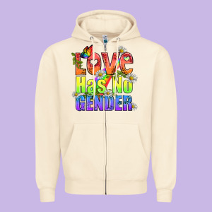 Love Has No Gender Pride Lgbtq Zipper Hoodie Designed By Bundleandbundleshop