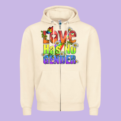 Love Has No Gender Pride Lgbtq Zipper Hoodie Designed By Bundleandbundleshop