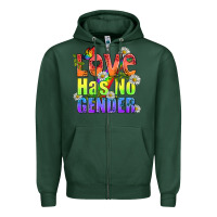 Sports Green Love Has No Gender Pride Lgbtq Zipper Hoodie - BundleAndBundleShop