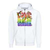 White Love Has No Gender Pride Lgbtq Zipper Hoodie - BundleAndBundleShop