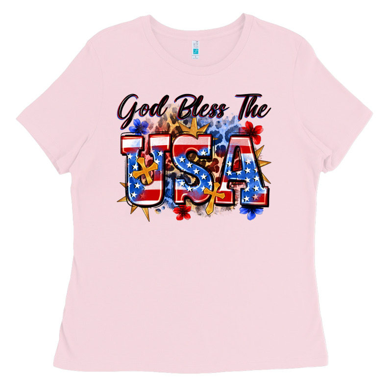 God Bless The Usa Ladies Tee by Zillion Design Studio | Teevron