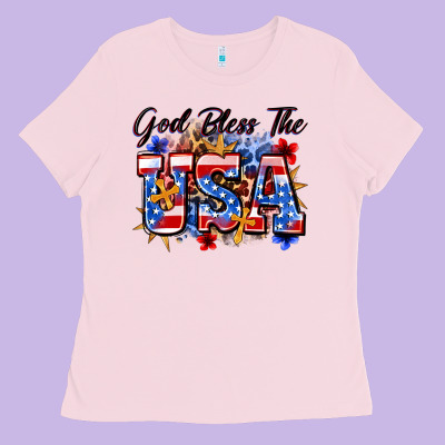 God Bless The Usa Ladies Tee Designed By Zillion Design Studio