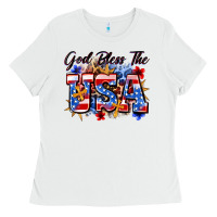 White god bless the usa Ladies Tee - Zillion Design Studio