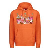Carrot Pink gingerbread coffee cups Premium Hoodie - texasbilliewilder