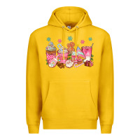 Lemon Pink gingerbread coffee cups Premium Hoodie - texasbilliewilder