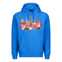 True Royal Pink gingerbread coffee cups Premium Hoodie - texasbilliewilder