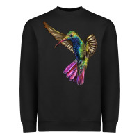 Black Broad Billed Hummingbird Heavyweight Sweatshirt - LillyAllenDesigns