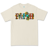 Bone faith with cross and sunflower Premium Tee - HRA Design Shop