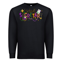 Black mardi gras school secretary Premium Sweatshirt - texasbilliewilder