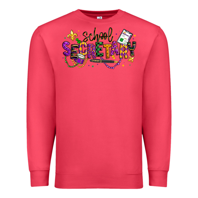 Mardi Gras School Secretary Premium Sweatshirt by texasbilliewilder | Teevron
