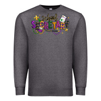 Charcoal Heather mardi gras school secretary Premium Sweatshirt - texasbilliewilder