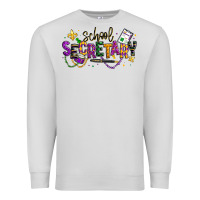 Dove Grey mardi gras school secretary Premium Sweatshirt - texasbilliewilder