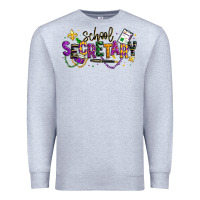Heather Grey mardi gras school secretary Premium Sweatshirt - texasbilliewilder