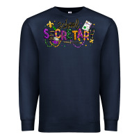 Navy mardi gras school secretary Premium Sweatshirt - texasbilliewilder