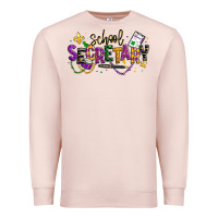 Pale Pink mardi gras school secretary Premium Sweatshirt - texasbilliewilder
