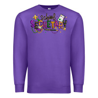 Purple mardi gras school secretary Premium Sweatshirt - texasbilliewilder
