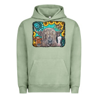 Pigment Oil Green Cows Glitter Turquoise Leopard Sunflowers Urban Hoodie - CowCowDesign