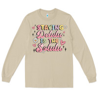 Mushroom staying delulu is the solulu Long Sleeve Tee - MaliasSmallBusiness
