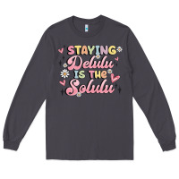 Smoke staying delulu is the solulu Long Sleeve Tee - MaliasSmallBusiness