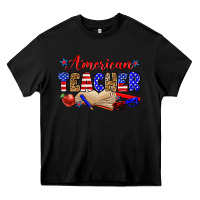 Black American teacher Heavy Core Tee - Zillion Design Studio