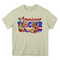 Mossy American teacher Heavy Core Tee - Zillion Design Studio